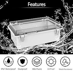 LeMotech Electrical Box, IP67 Waterproof Hinged