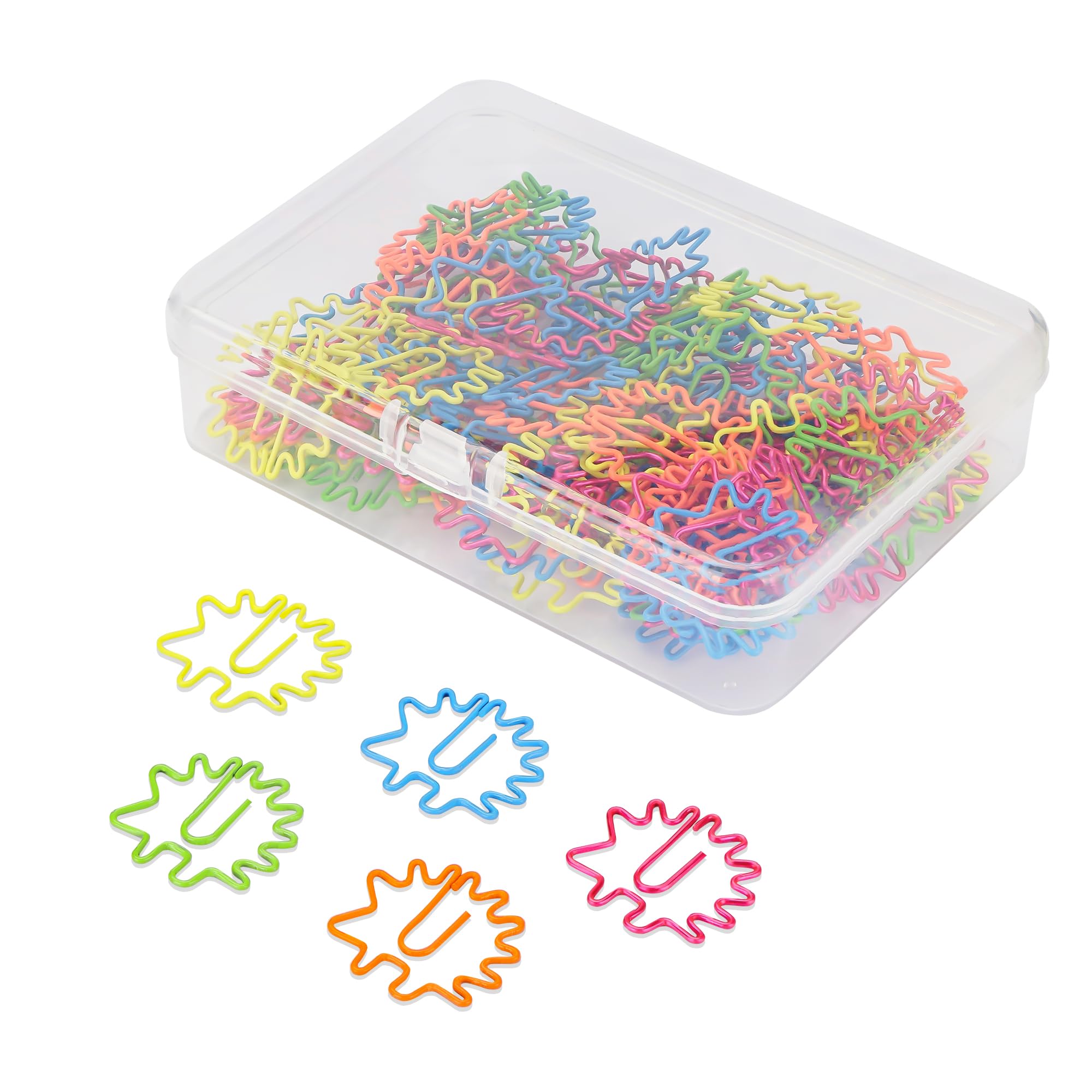 CAIRIAC Creative Hedgehog Paperclips, 100Pcs Colorful Paperclips Bookmark Set, Office Workspace Organizers Organizational Tools for Papers, Books Documents