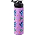 Silver Buffalo Disney Lilo and Stitch Tropical Sitting Stitch Double Walled Stainless Steel Water Bottle, 25 Ounces
