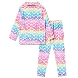 Little Girls Plush Fleece Pj Set Mermaid Pajama