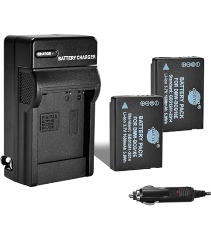 2 Batteries + Chargeur (USB/Auto/Secteur) DMW-BCK7 pour Panasonic Lumix
