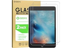 [2-Pack] GOZOPO Screen Protector for iPad mini4/iPad mini5, Scratch Resistant Tempered Glass Film