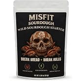 Misfits Sourdough Wild Sourdough Starter Culture &ndash; Dehydrated Live Active Wild Yeast Bread Starter for Homemade Artisan Bread Baking, Unbleached Flour, Reusable Fermented Baking Culture