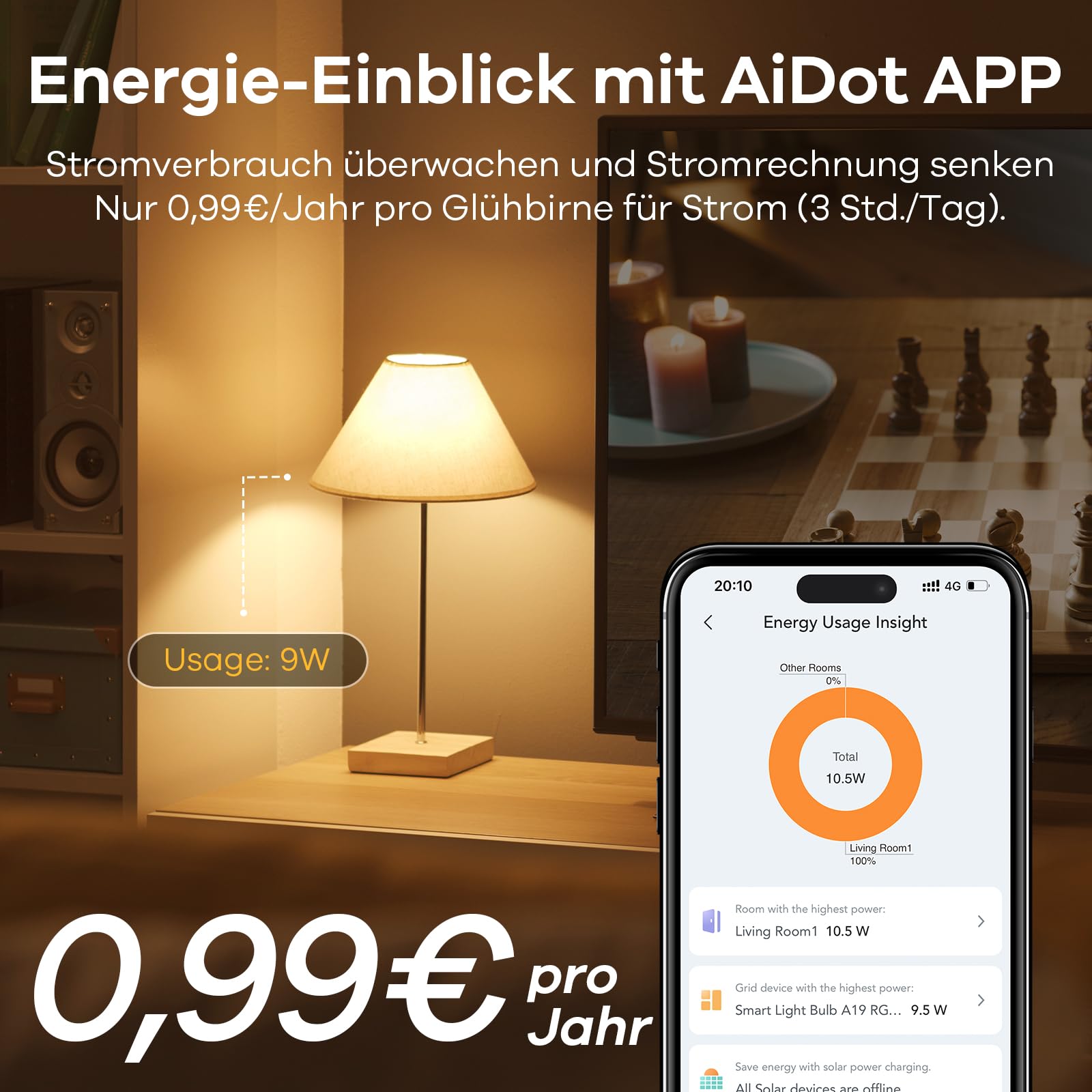 Linkind Matter Smart RGBTW Lampe, Wifi E27 Alexa Glühbirne, 1800-6500K Mehrfarbige WLAN Intelligent Birne, Musik Sync, Kompatibel mit Siri/Google Home/SmartThings, 800 Lumen, ersetzt 60 Watt, 4 Stück 4