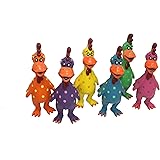 Multipet's 11.5-Inch Latex Polka Dot Globken Chicken Dog Toy