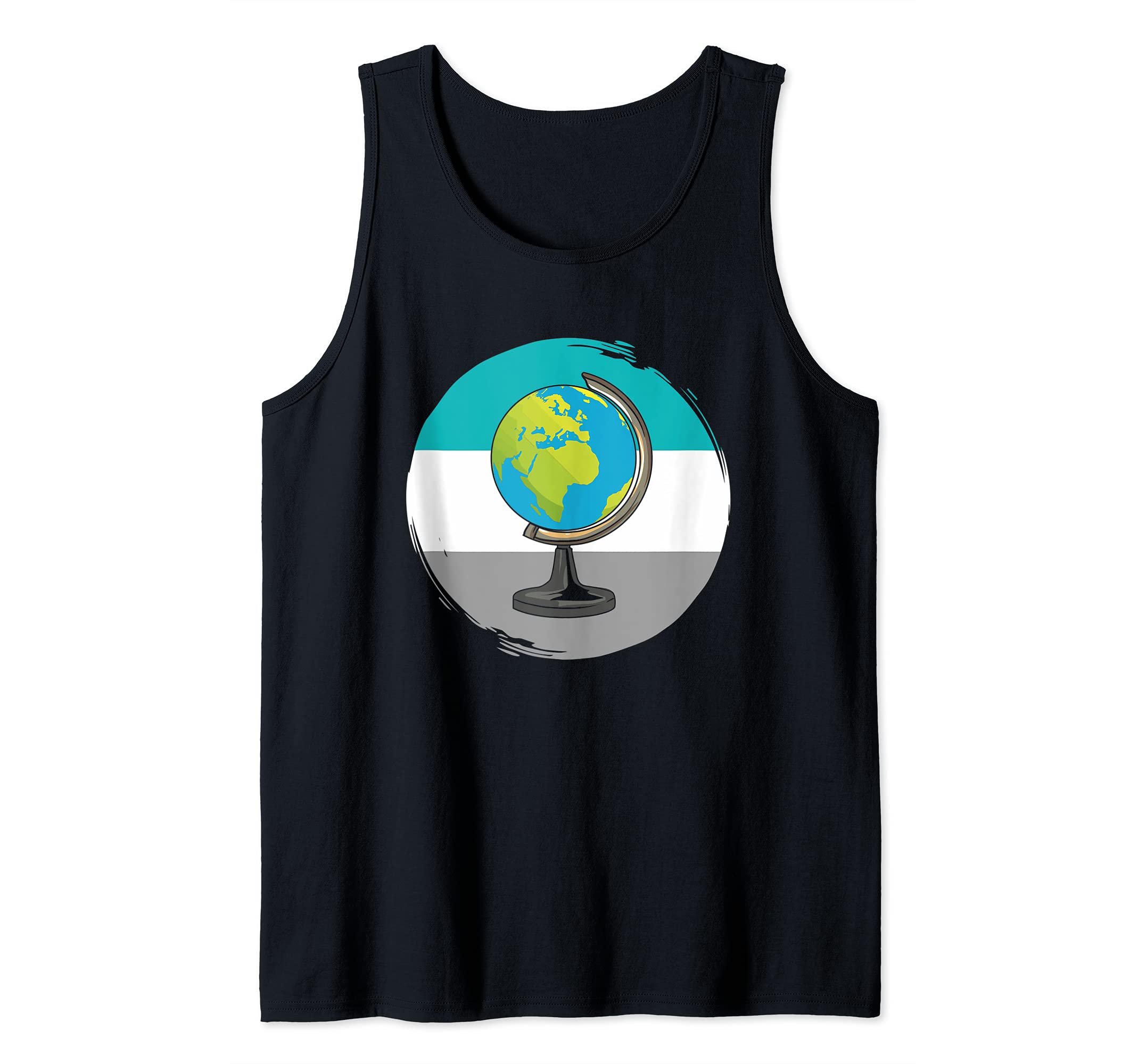Tabletop Desk Globe Illustration For A Geography Teacher Tank Top