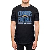 Hybrid Sports NFL - Los Angeles Chargers - Football Arch - Men's and Women's Short Sleeve T-Shirt - Size 2 X-Large Los Angeles Chargers - Black