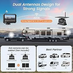 Magnetic Solar Wireless Backup Camera for Truck, 5