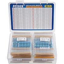 AUKENIEN 24 Values 600pcs Ceramic Capacitor PF UF NF Assortment Kit