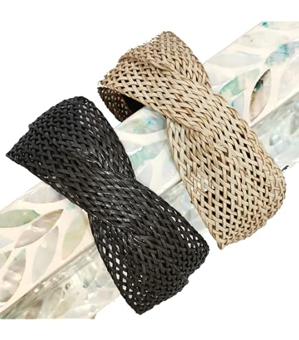 Amazon.com : Tobeffect Straw Headbands for Women, 2 Packs  display picture 3
