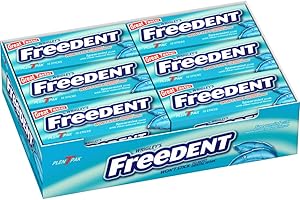 FREEDENT Chewing Gum - WRIGLEY'S Spearmint Flavored, 12 Pack Bulk Gum, 15 Sticks per Pack