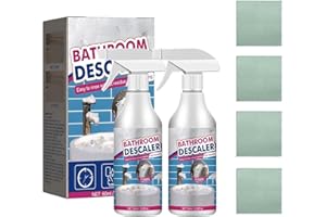 Edottbag 2pcs Bathroom Descaler Spray,Bathroom Descaler Foam Cleaner,Stubborn Stains Cleaner,Multipurpose Bathroom Foam Cleaner,Powerful Descaling Cleaning Agent for Bathtub Glass