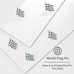 Greece Flag Lapel Pin - Enamel Metal National Badge