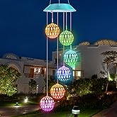 Toodour Solar Wind Chime, Color Changing Moroccan Ball Wind Chimes, LED Decorative Mobile, Gifts for Mom, Waterproof Outdoor Decorative Lights for Garden, Patio, Party, Yard, Outdoor Easter Decor
