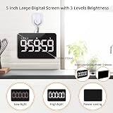 XREXS Rechargeable Kitchen Timer Digital LED Display Adjustable Brightness view 2