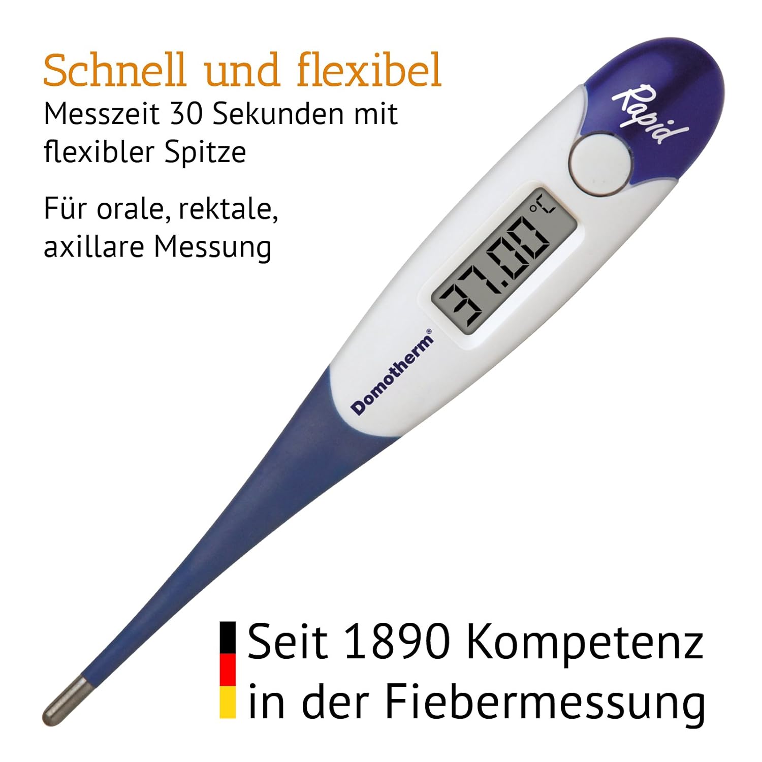 Domotherm Rapid digitales Fieberthermometer mit 2 Nachkommastellen