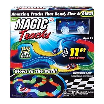 Skylare Magic Tracks 165 of Glow Tracks Race Car Bend Flex Race Track 11Ft