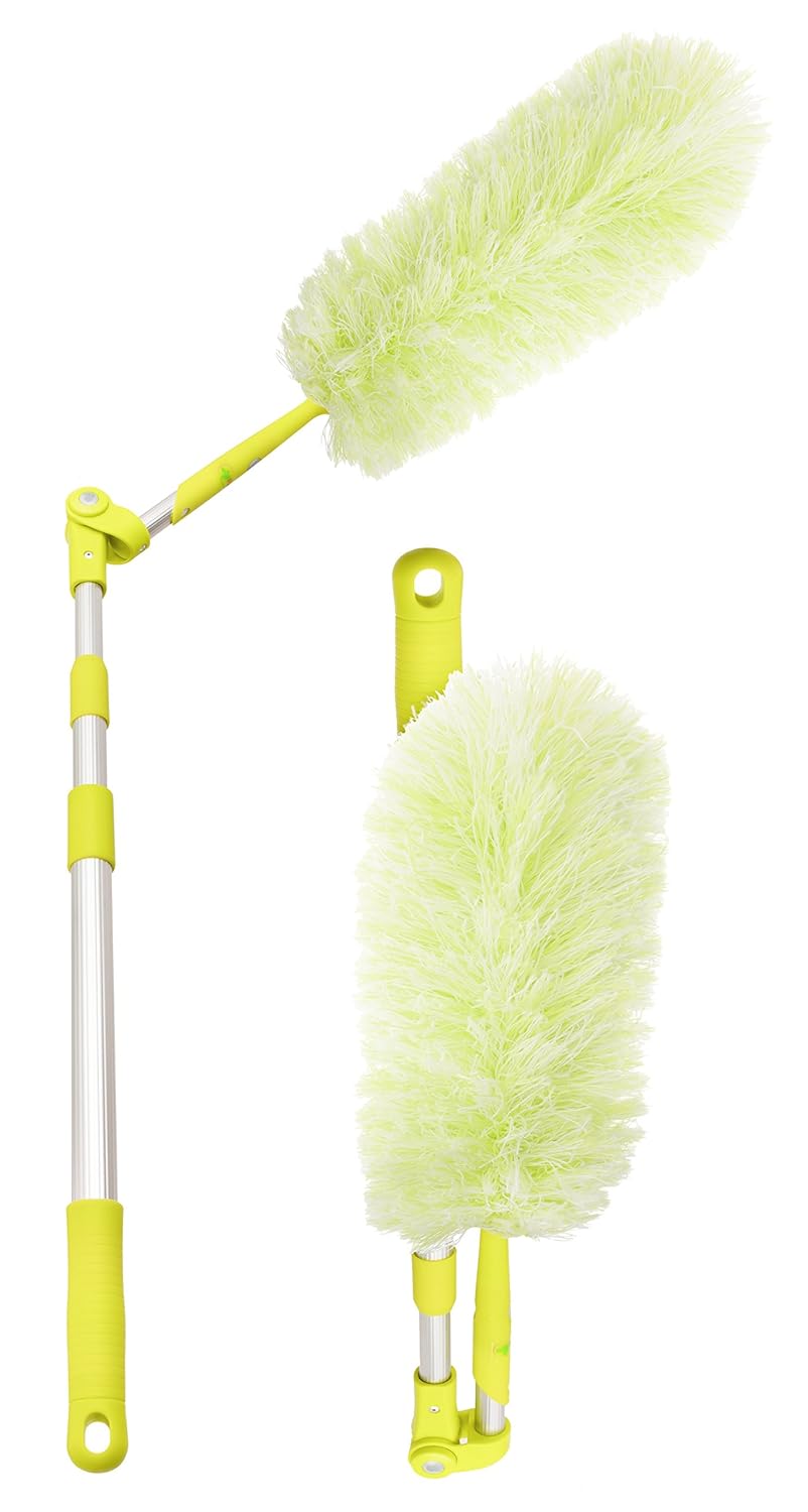 Pure Care Microfiber Duster with Extension Pole, Flexible, Bendable