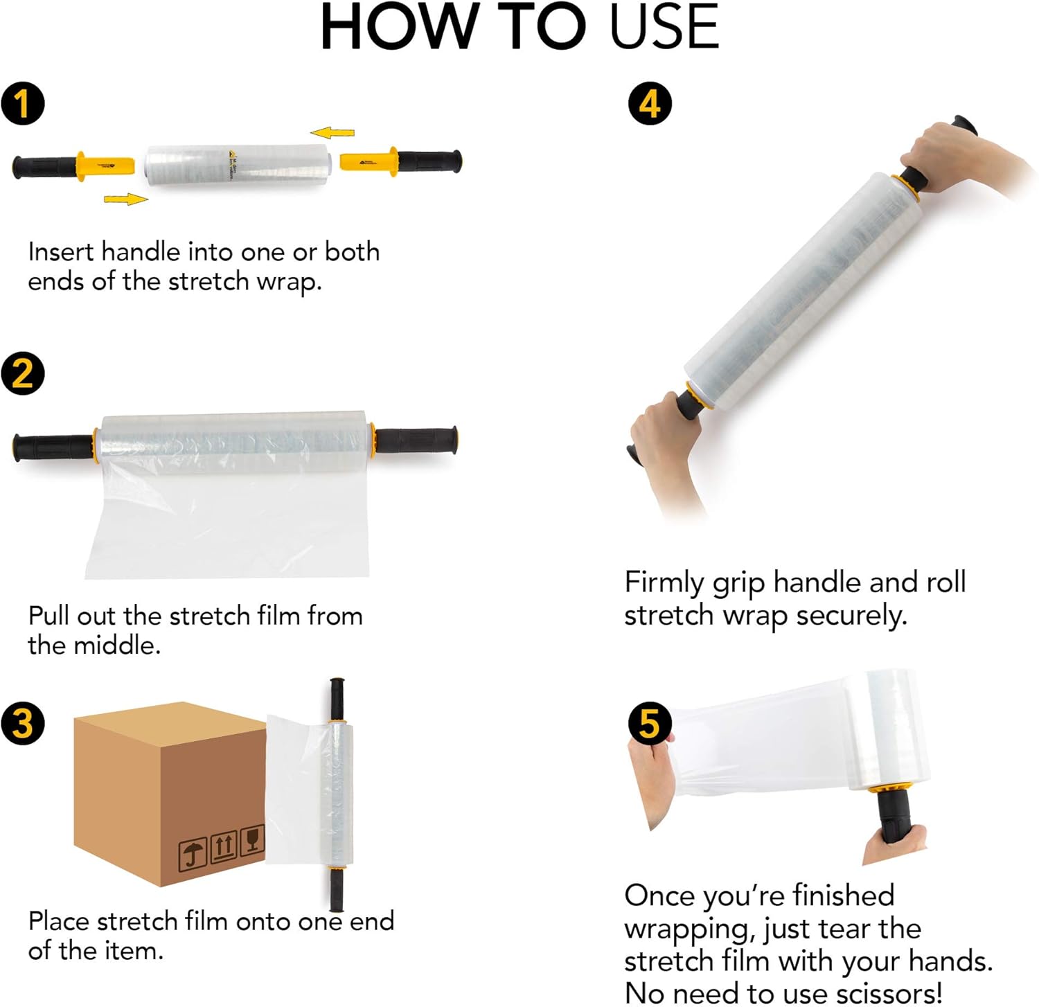 15 Inch Stretch Wrap Industrial Clear Plastic Stretch Wrap Film for