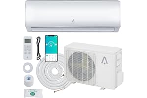 EUKER 9000 BTUs Mini Split Air Conditioner, 19 SEER2 Inverter Mini Split AC/Heating System, Wall-Mounted Ductless Mini Split Heat Pump, Remote Control, Split AC Unit for Cooling Rooms up to 450 Sq. Ft, 230V