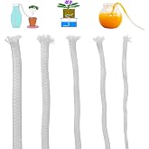 ORIMERC 30ft 1/4" 1/5" 1/6" 1/8" 1/12" Self Watering Wick Rope for Plants, 5 Mixed Sizes, Wicking Line Passive Bottom Auto Wa