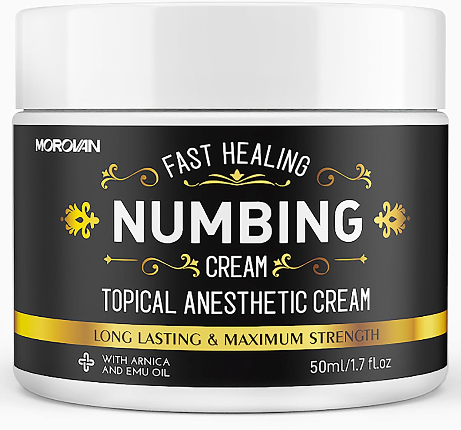 Morovan Tattoo Numbing Cream: 50g/1.7oz 6 Hours Painless Tattoo Numbing Cream for Tattoos Piercing Waxing