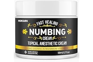Morovan Tattoo Numbing Cream: 50g/1.7oz 6 Hours Painless Tattoo Numbing Cream for Tattoos Piercing Waxing