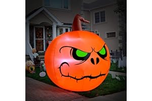Sizonjoy 4 Ft Halloween Blow up Inflatable Pumpkin Decoration-Lighted Halloween Inflatables for Home Yard Garden Indoor and Outdoor Halloween Decoration Outdoor