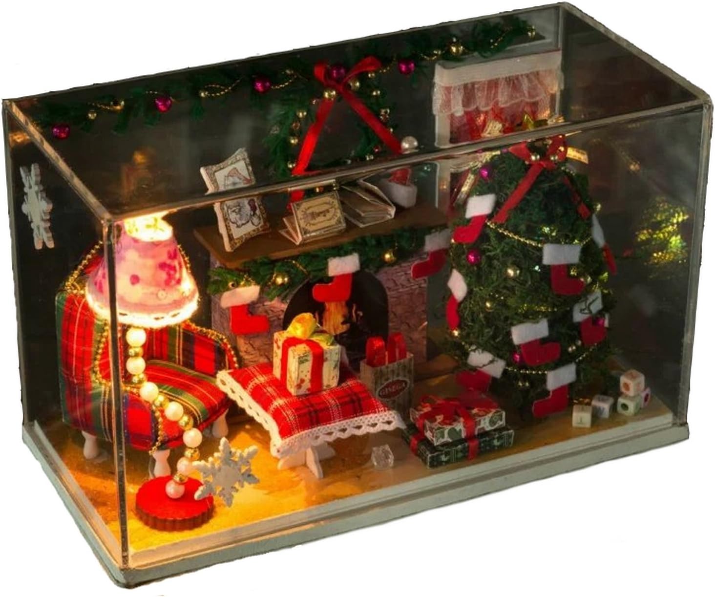 Amazon 手作り ドールハウス クリスマス の夜 ミニチュア キット セット ライト付き インテリア ハンドメイド プラモデル 通販