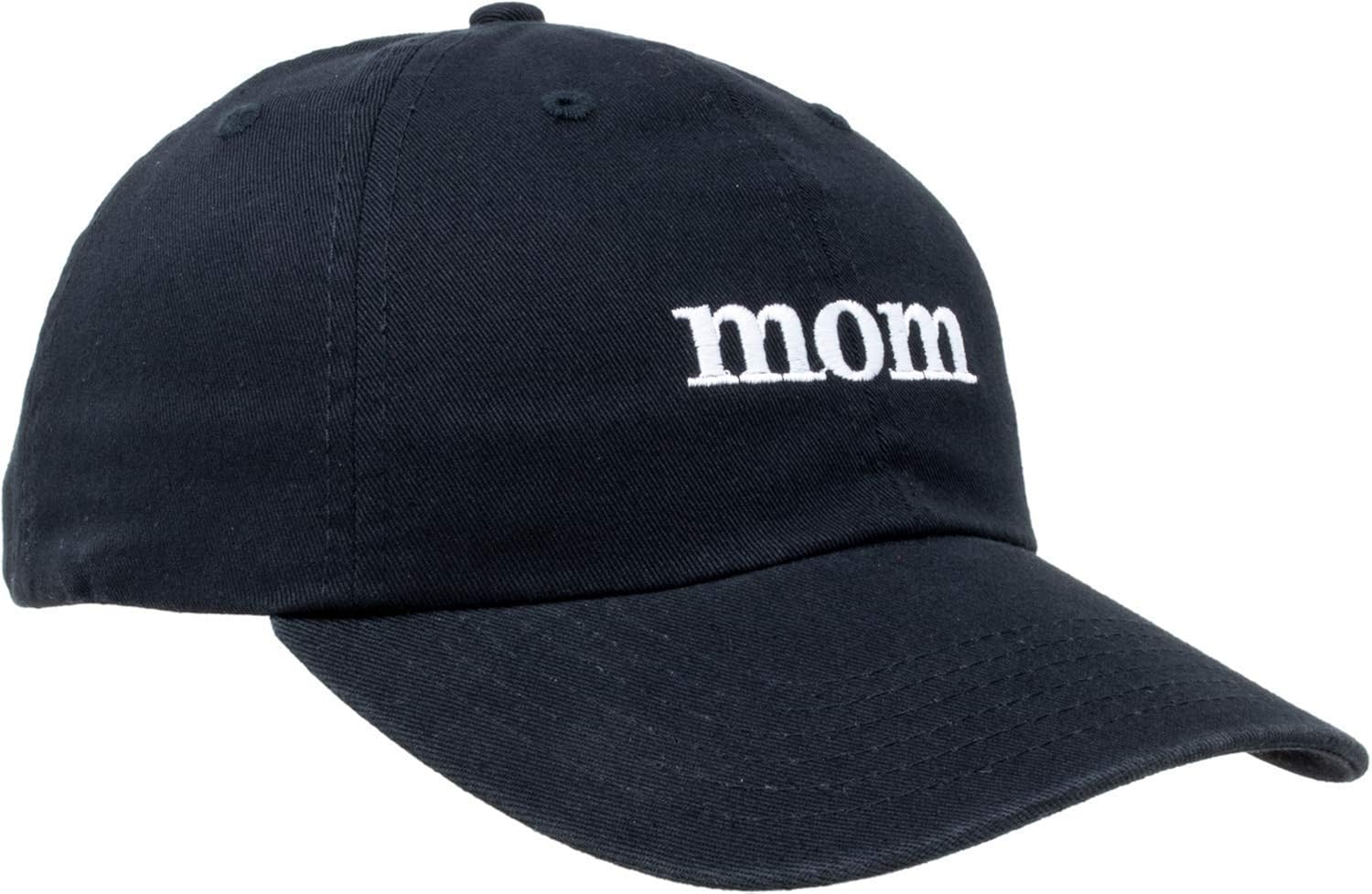 Mom Hat | Cute, Funny Fun Stitched Baseball Cap for Women Mothers Mommy Wife Mrs - Black: Clothing