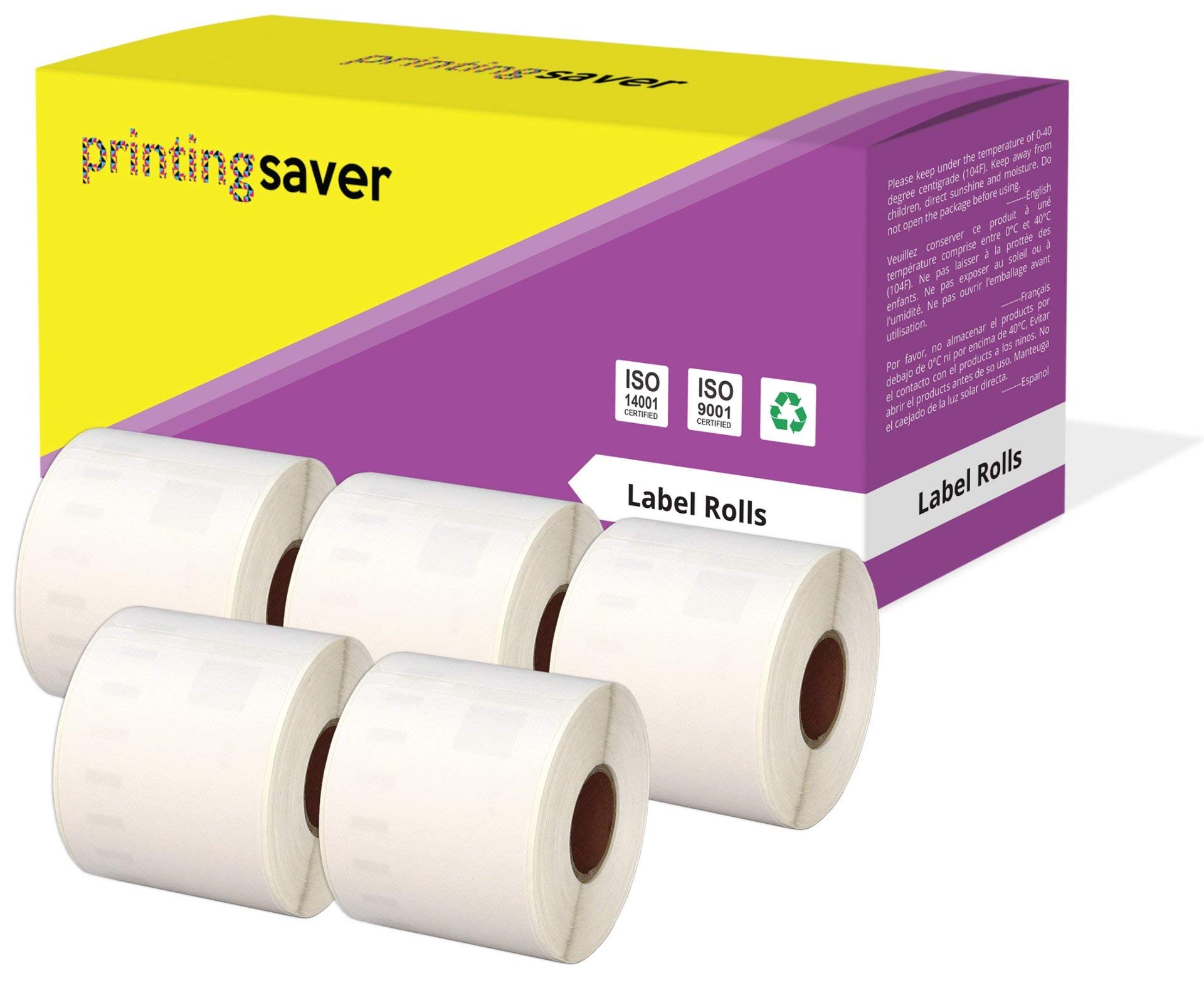 5 Compatible Rolls 99014 S0722430 54mm x 101mm Address Labels for LabelWriter 4XL 450 400 330 320 310 Twin Turbo Duo Seiko SLP 450 430 420 400 240 220 200 120 100 Pro Plus (220 Labels per Roll)