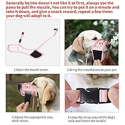 HEELE Dog Muzzle,Soft Nylon Muzzle Anti Biting