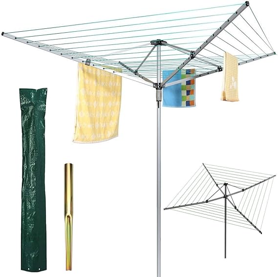 Walgreen G4RCE 50M GARDEN 4 ARM ROTARY WASHING LINE CLOTHES DRYER AIRER