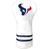 Team Golf NFL Houston Texans White Vintage Driver Head Cover White Vintage Driver Golf Club Headcover, Form Fitting Design, Retro Design
