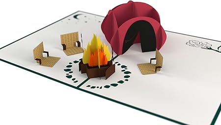 Amazon Lovepop キャンプトリップポップアップカード 3dカード 父の日カード ポップアップ父の日カード 夫のためのカード 3d 父の日カード グリーティングカード 文房具 オフィス用品