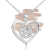 Elensan Sterling Silver Pendant Necklace Charms Hypoallergenic Fashion Jewelry Dainty Valentines Day Birthday Gift for Women