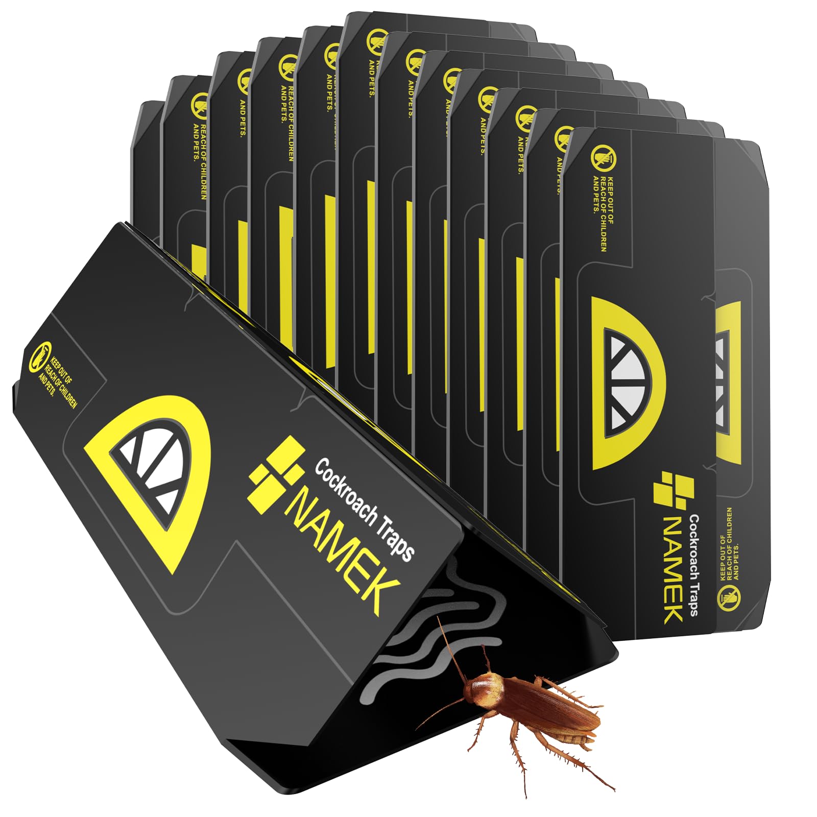 Photo 1 of 20-Pack Indoor Adhesive Cockroach Traps - Cockroach Glue Traps for Cockroachs Catchers - Long Lasting and Non-Toxic, Suitable for Children and Pets - Trap Pests