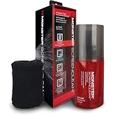 Monster Screen Cleaner Kit with Microfiber Cloth, 6.7 oz (200 mL) Monitor Cleaning Spray for HDTVs, Laptops, Tablets, Smartphones and Eyeglasses, White/Black/Red