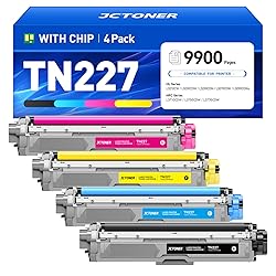Tn227 High Yield Toner Cartridge 4 Pack Replacement