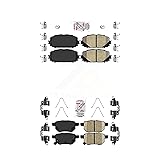 AmeriBRAKES Front Rear Ceramic Disc Brake Pads Kit