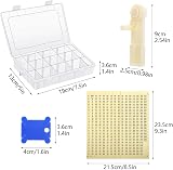 Lanjue 150 Pcs Embroidery Thread Organiser Set with Bobbin Winder & Stickers view 2