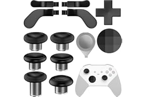 SHINEHOME SHINHOME 13 in 1 Metal Thumbsticks for Xbox One Elite Series 2, Elite Series 2 Controller Accessories, Gaming Accessory Replacement Metal Mod 6 Swap Joysticks, Paddles, D-Pads, Tool, Without Bag