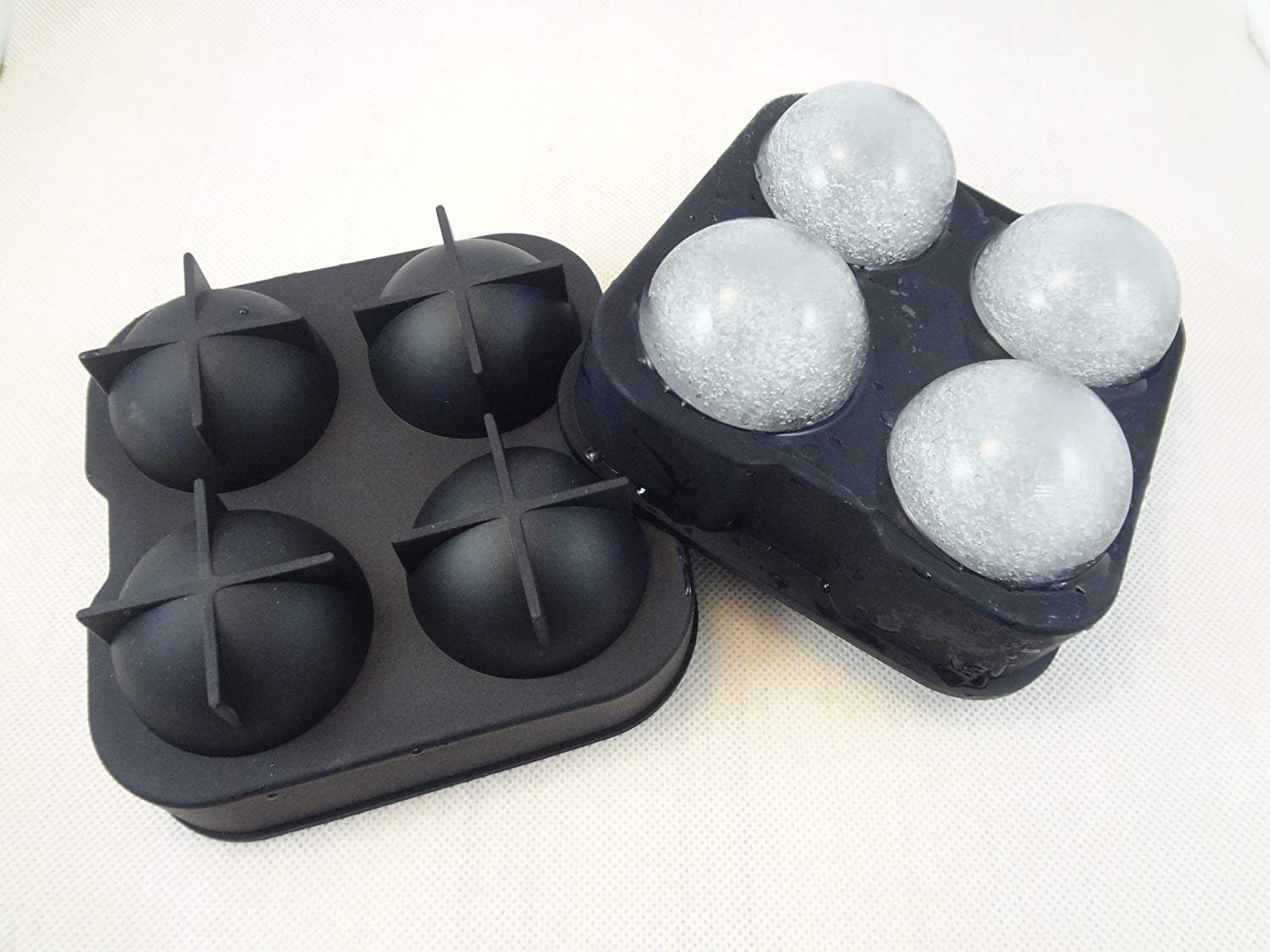 Housewares Solutions Froz Ice Ball Maker – Novelty Food-Grade Silicone Ice Mold Tray With 4 X 4.5cm Ball Capacity: Kitchen & Dining