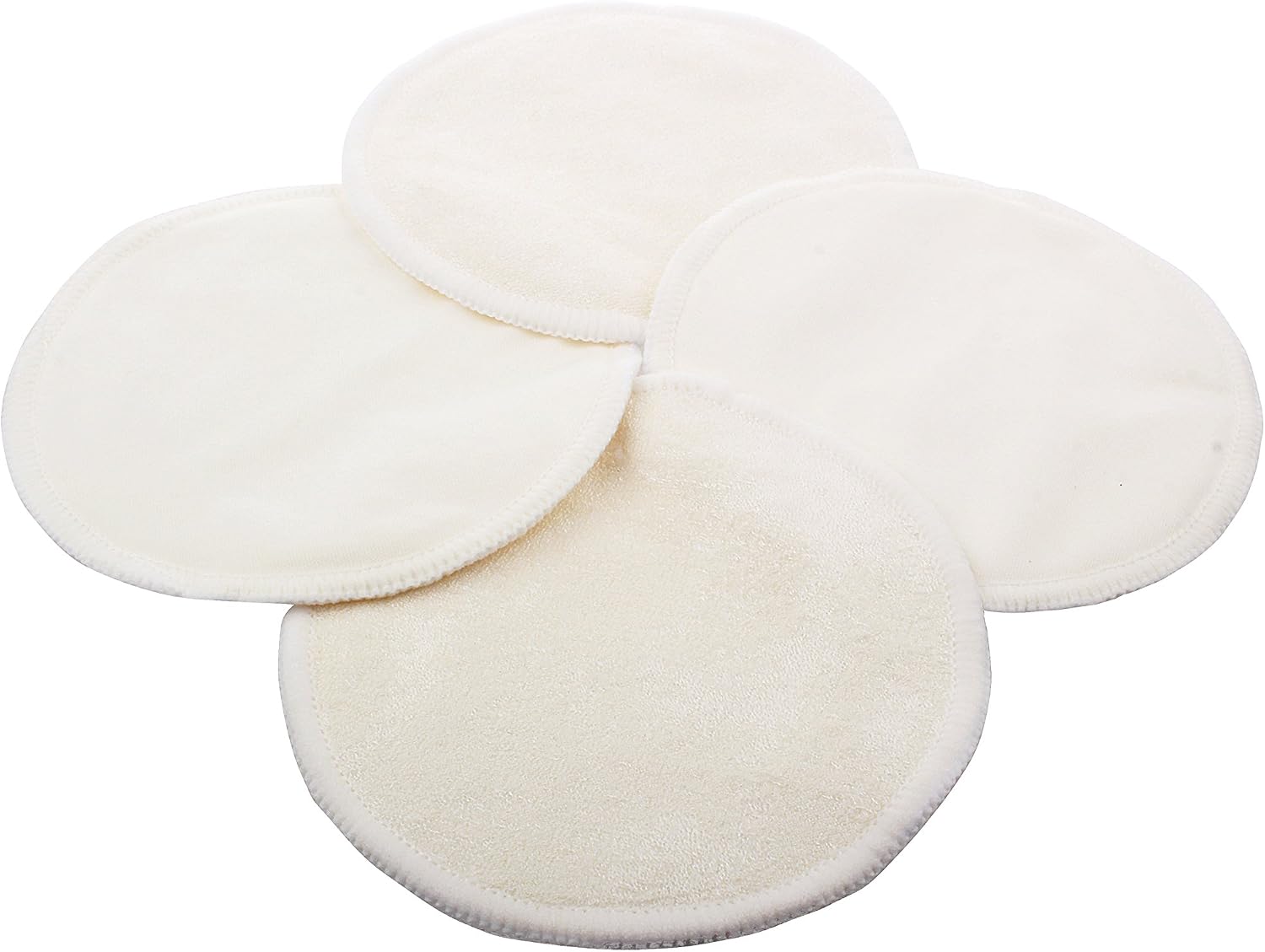 Ana Wiz Washable Bamboo Breast Pads (Pack of 4, Natural Pack), 1 unité (Lot de 4)