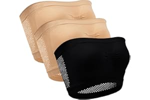 oelaio 3PC Strapless Bras for Women,Plus Size Minimizer Bra No Underwire Seamless Bralette Bandeau Bra for Big Busted