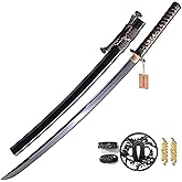 MURASAME Katana Sword 41" T10 Steel Clay Tempered Razor Sharp Blade Full Tang Handmade