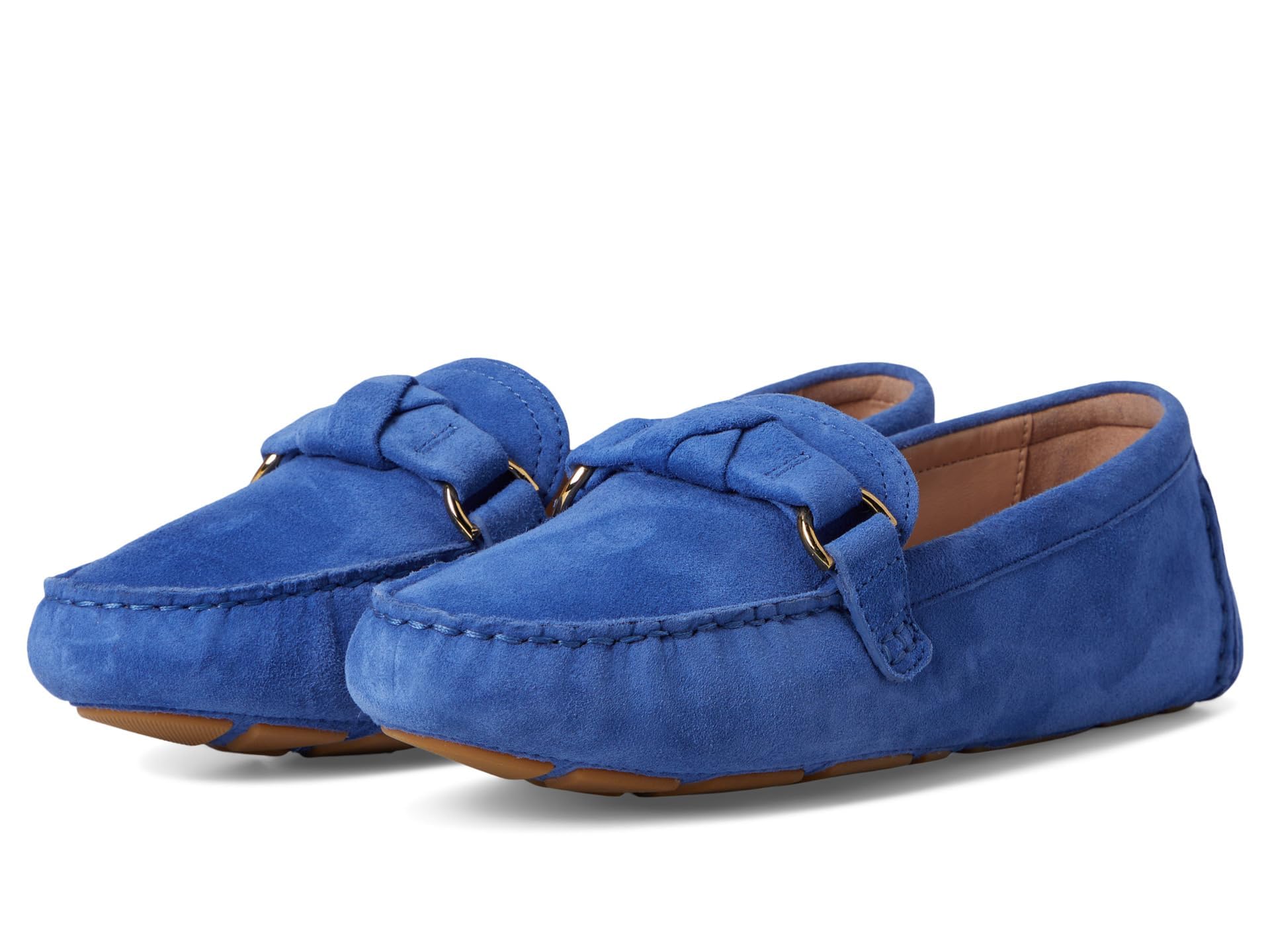 Cole Haan Women’s Emmie Knot Drivers, Dutch Blue Suede, 7-B US