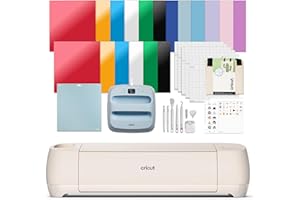 Cricut Explore 4 – Machine de découpe intelligente (coquillage) | Ensemble Engagement Plus – Comprend une presse à chaud Easy