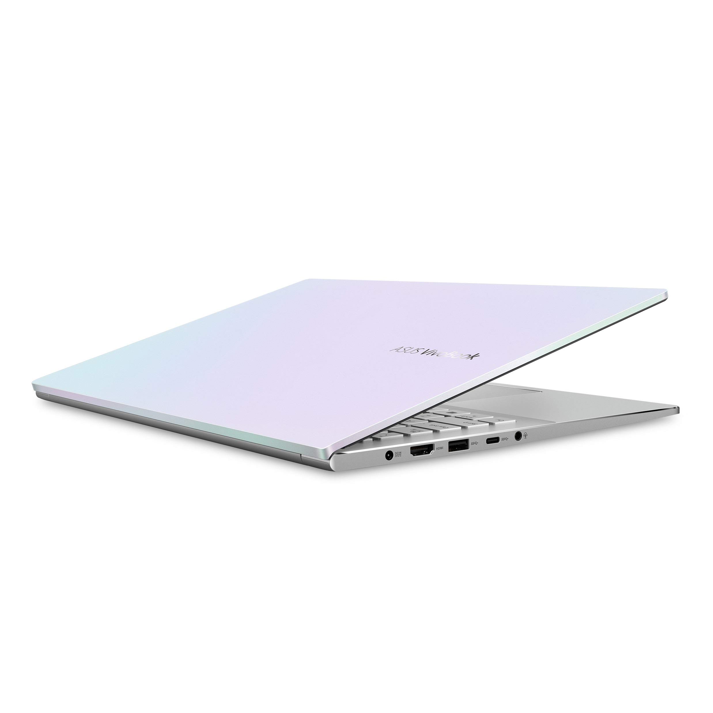 ASUS VivoBook S15 S533 Thin and Light Laptop, 15.6” FHD Display, Intel Core i5-10210U CPU, 8GB DDR4 RAM, 512GB PCIe SSD, Windows 10 Home, Dreamy White, S533FA-DS51-WH