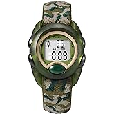 Timex Boys T71912 Time Machines Digital Green Camouflage Elastic Fabric Strap Watch